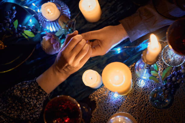 istock Intimate Candlelit Dinner for Two at a restaurant. 1472623120
