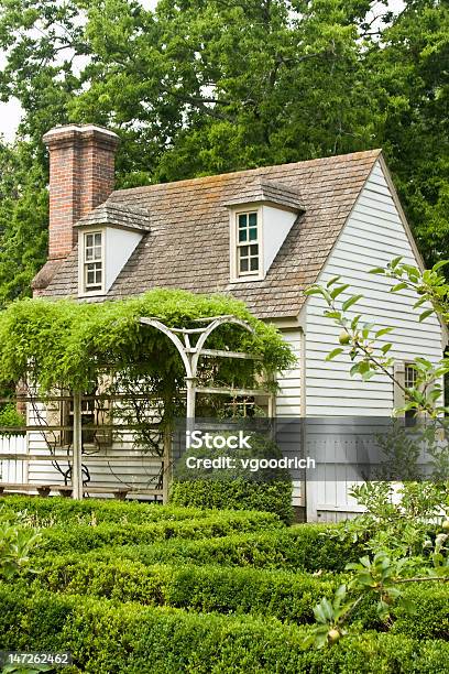 Formal Colonial Garden Stock Photo - Download Image Now - Colonial Style, Williamsburg - Virginia, Virginia - US State