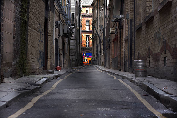 istock The view down a long, dark alley 147262932