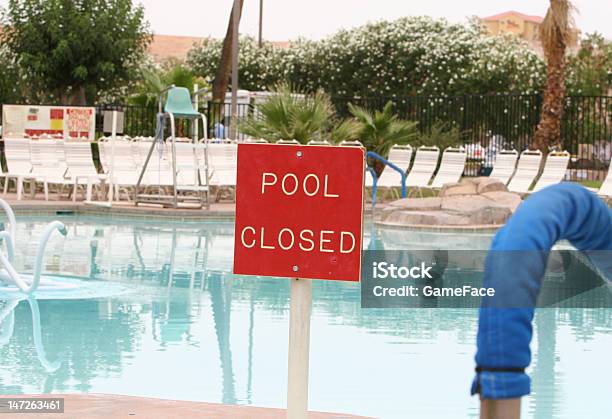 Closed Pool Stock Photo - Download Image Now - Swimming Pool, Closed, Closed Sign