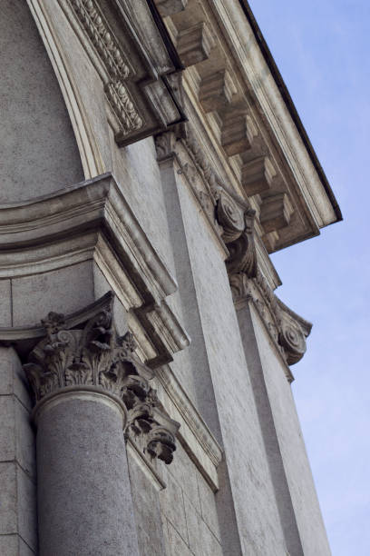 istock building facade detail with blue sky 1472637426