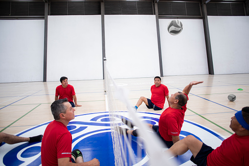 seated volleyball training