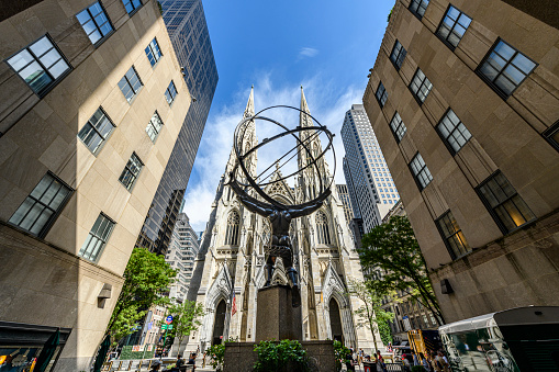 Atlas statue at the Rockefeller Center in Manhattan, New York City