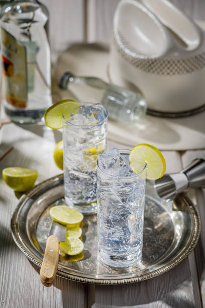 istock Ranch water cocktail, tequila and soda water cocktail 1472639402