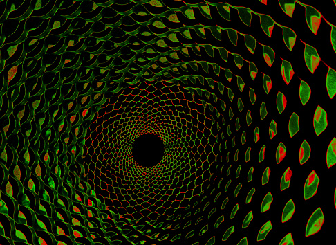 Glass Pattern #4 - Dark spiral of colors #5