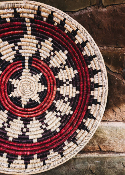 Navajo Basket This is a picture of a Navajo Basket taken on the Navajo Reservation basket weaving stock pictures, royalty-free photos & images