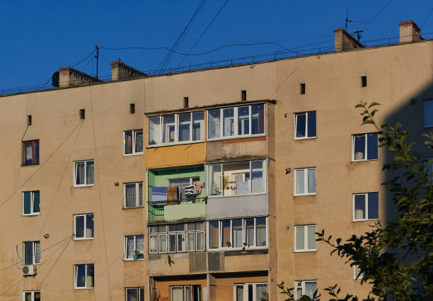 View of an old apartment building