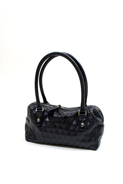 istock Women's Black Quilted Leather Purse 147264208