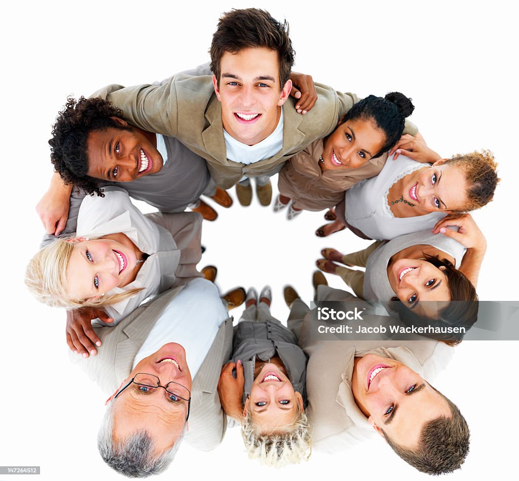 Grupo de gente sonriente - Foto de stock de Círculo libre de derechos
