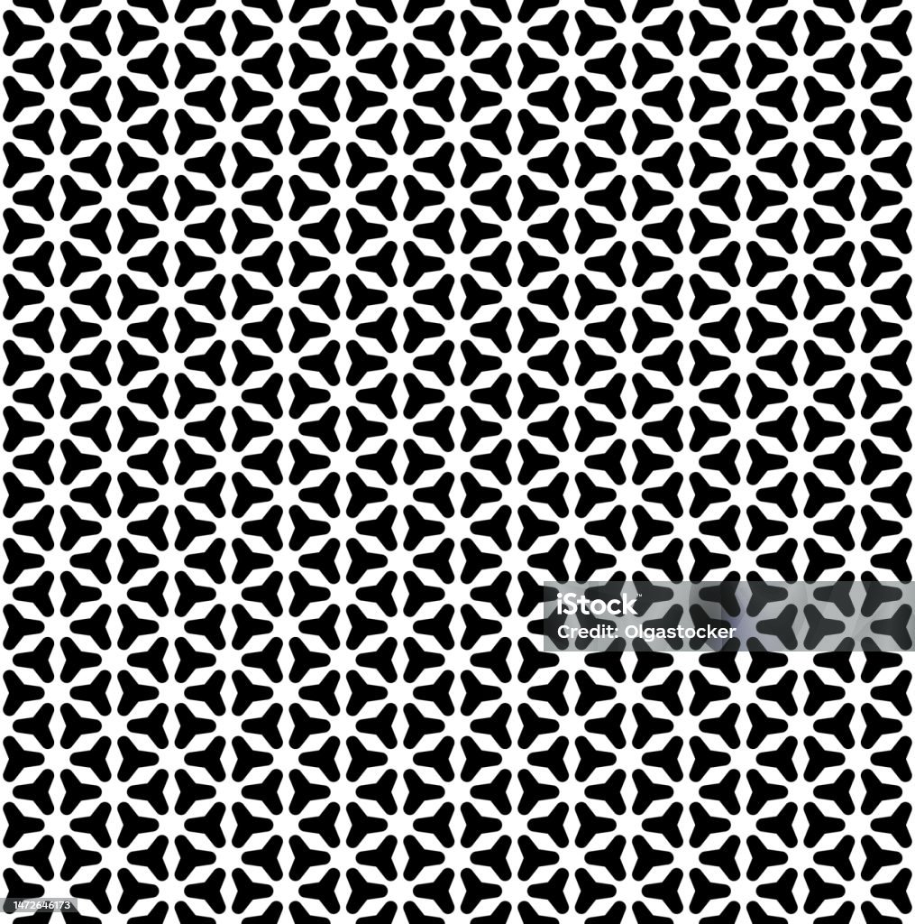 Rounded Triangular Pattern Black White Smooth Triangular Geometric Figures Stock Illustration ...