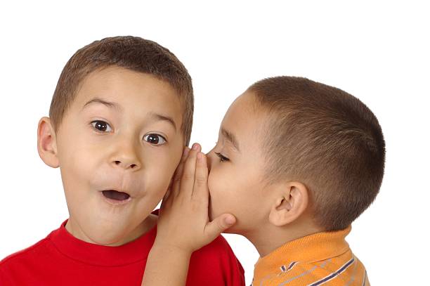 niños susurrantes, 5 y 6 años de edad - 4 5 years fotografías e imágenes de stock