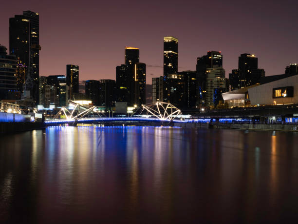 istock Urban skyline and river at dawn 1472649785