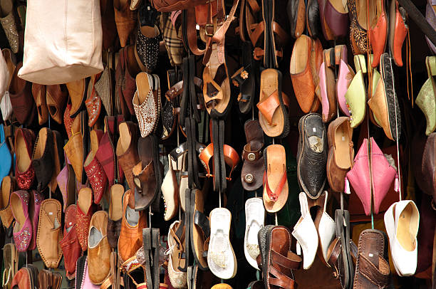 istock Shoes for sale in Marrakech 147265459