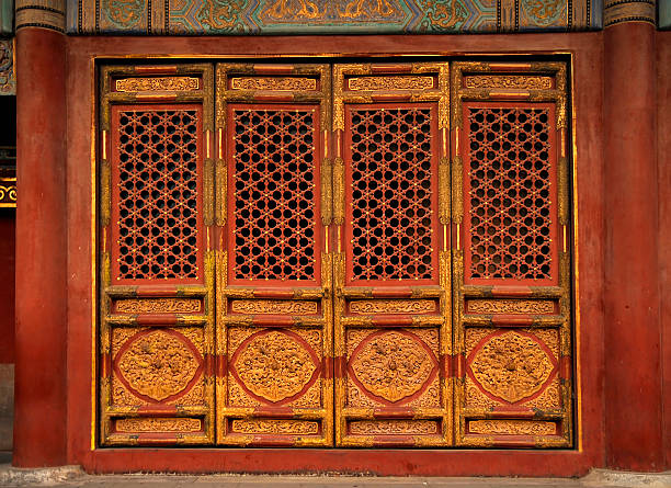 istock Medieval chinese doors 147265648