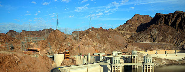 Panorama View of a Hoover Dam stock photo