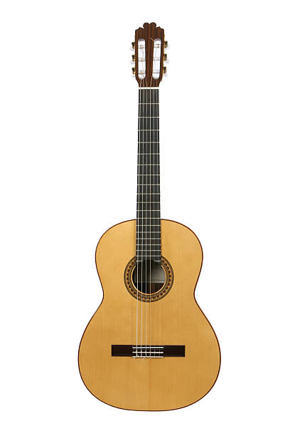 istock Acoustic guitar isolated on a white background  147265821