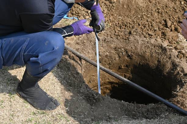 istock A scene of tree planting work by a tree planter. 1472661578