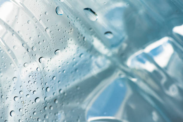 Abstract Photograph of Empty Plastic Water Bottle stock photo