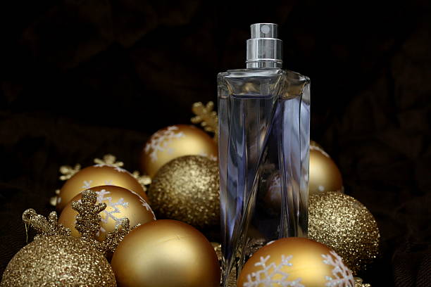 istock Perfume with xmas decoration 147266243