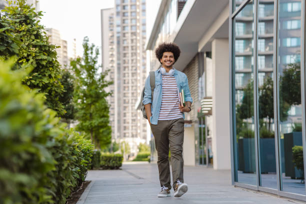 istock Young Middle Eastern man walking home from college 1472663055