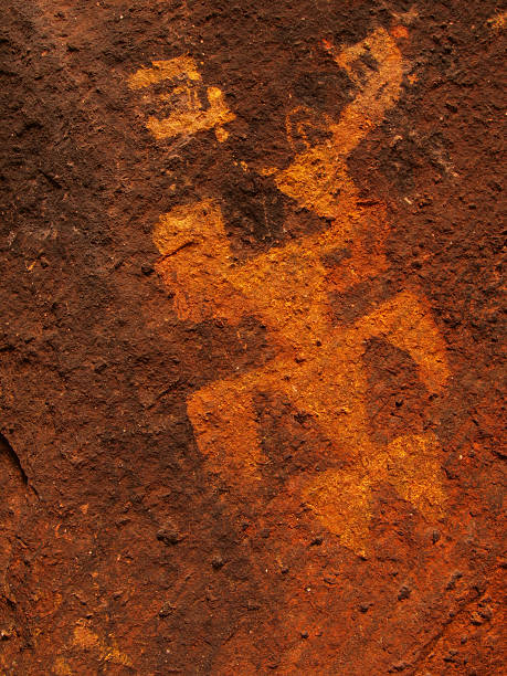 vale pictographs de cave - cave painting indigenous culture american culture art imagens e fotografias de stock