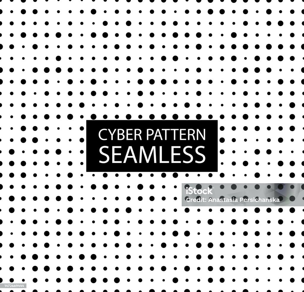 Cyber Pattern Drawing Seamless Gray Electronic Pattern Vector Illustration In Hightech Style ...