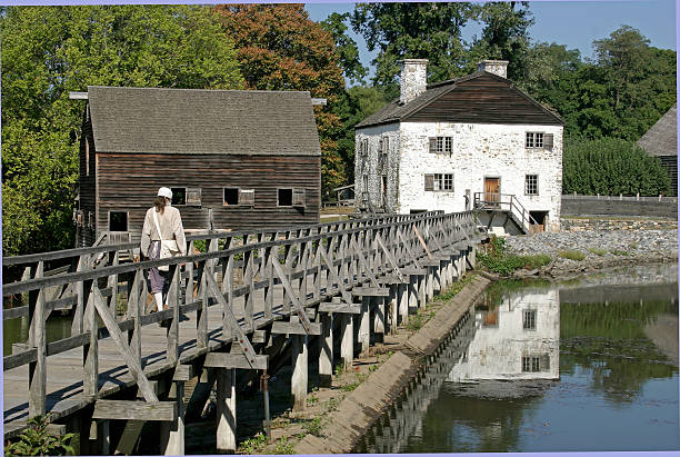 old mill, pont et canal - Photo