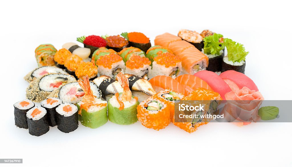 sushi ustawić - Zbiór zdjęć royalty-free (Bez ludzi)