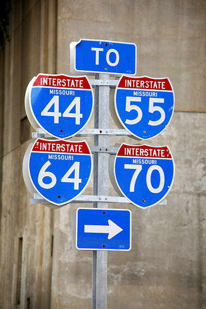 Interstate Highway Signs stock photo