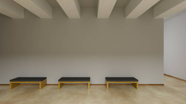 istock White hallway with waiting chairs for a relaxing atmosphere, natural light, horizontal position, 3d illustration 1472689234