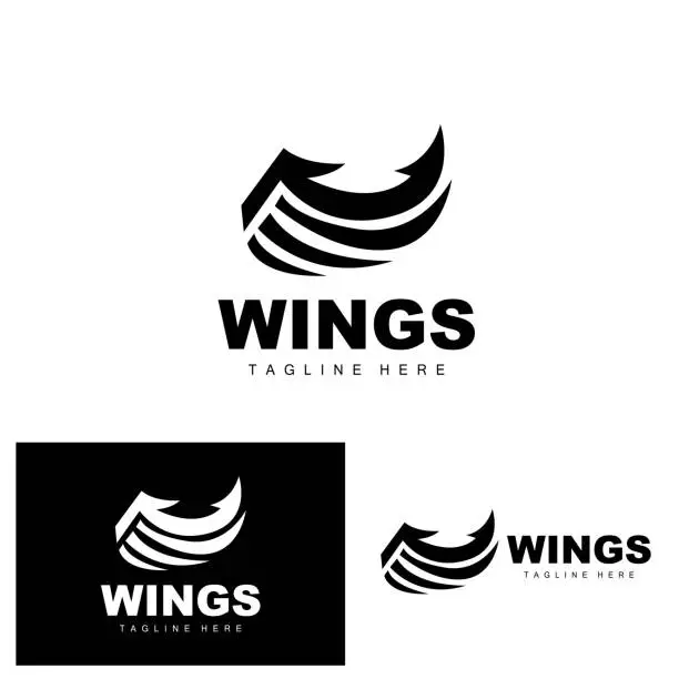 Vector illustration of Wings Logo, Phoenix Logo, Bird Wing Vector, Template Illustration, Wing Brand Design