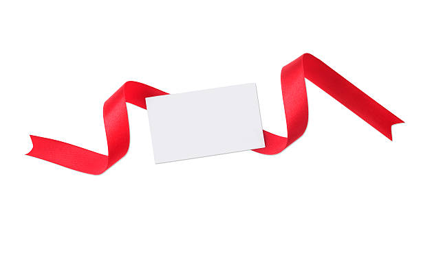 istock Blank gift card with Red ribbon 147269887