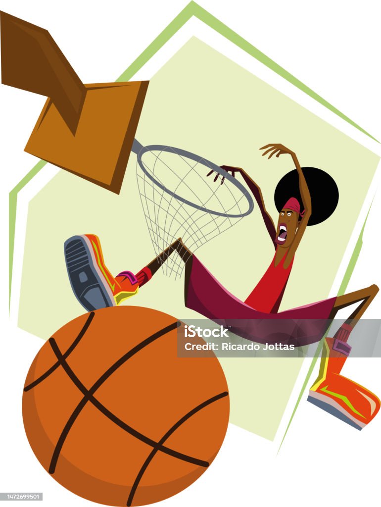 Basketball Player Scoring Stock Illustration - Download Image Now
