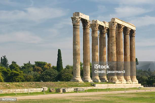 Grecki Kolumny Rozciągacz Olimpijskiego Zeusa Athens - zdjęcia stockowe i więcej obrazów Archeologia
