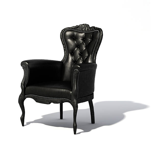 istock modern classic black leather chair 147270899