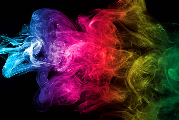 istock Cloud of smoke with colors running through it 147271289