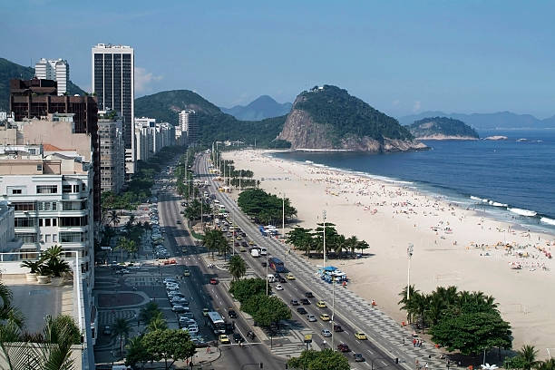 Copacabana Beach Rio de Janeiro Brazil stock photo