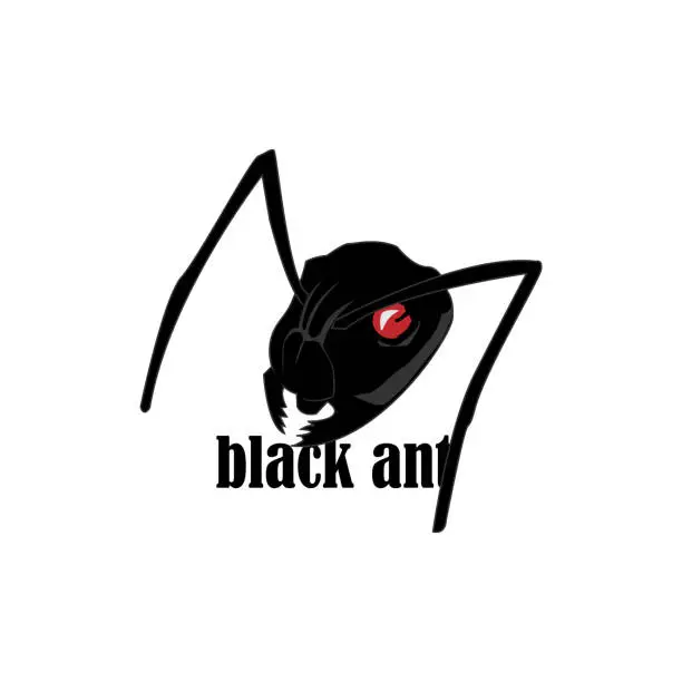 Vector illustration of black ant logo