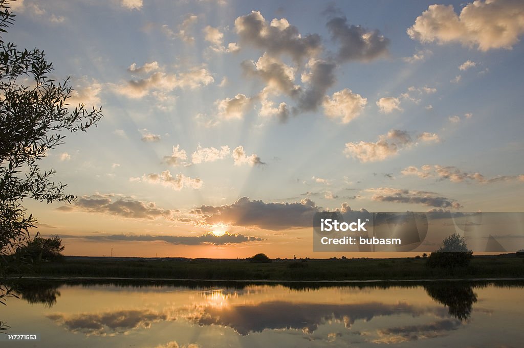 鮮やかな夕日 - Horizonのロイヤリティフリーストックフォト