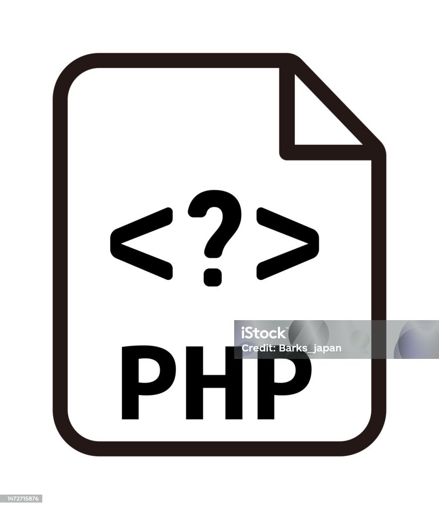 File Formats Vector Icon Illustration Php Stock Illustration - Download ...