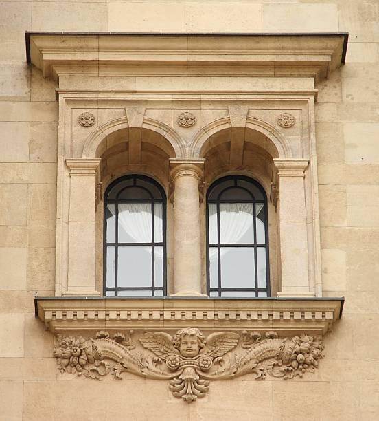 istock Double window on the wall of a basilica 147271715