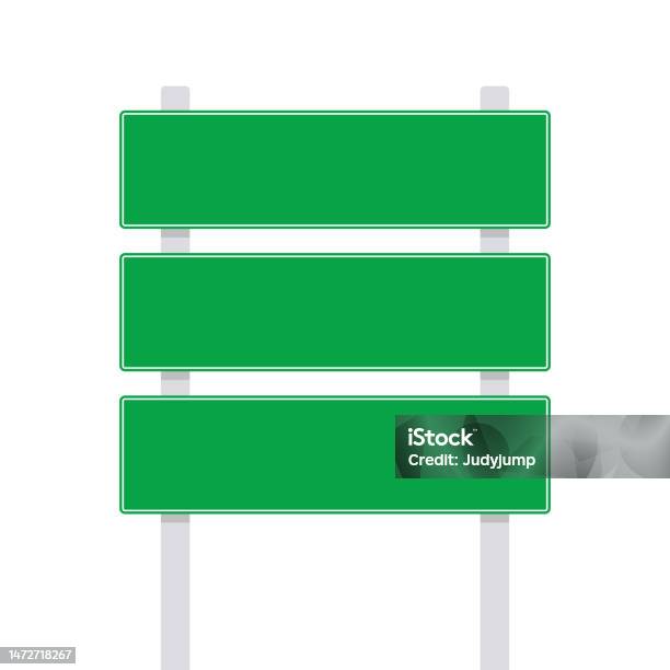Freeway Label Sign Blank Freeway Sign Isolated On White Background Free Space For Text ...
