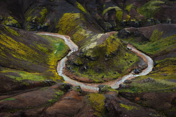 River flowing through Kerlingarfjoll, a geothermal region in Iceland.