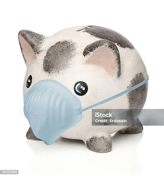 Sparschwein Mit Einem Opmundschutz Stockfoto und mehr Bilder von Bakterie - Bakterie, Desinfizierung, Epidemie