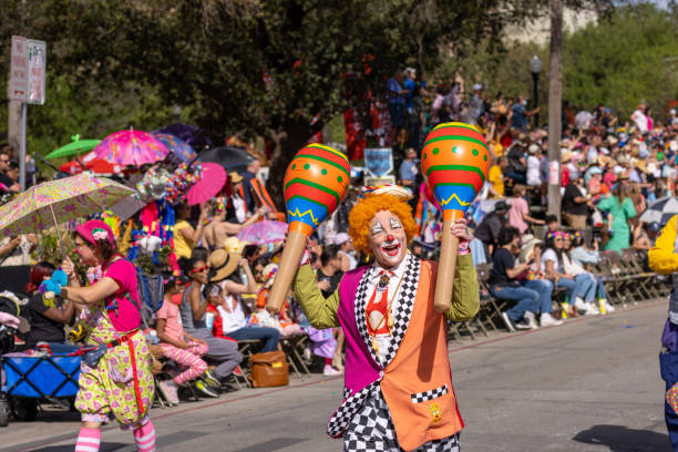 Buenos Aires, Argentina - People dressed in colorful costumes at the Gay Pride Parade in Plaza de Mayo place. Participants in the annual event for the human rights protection and civil equality.