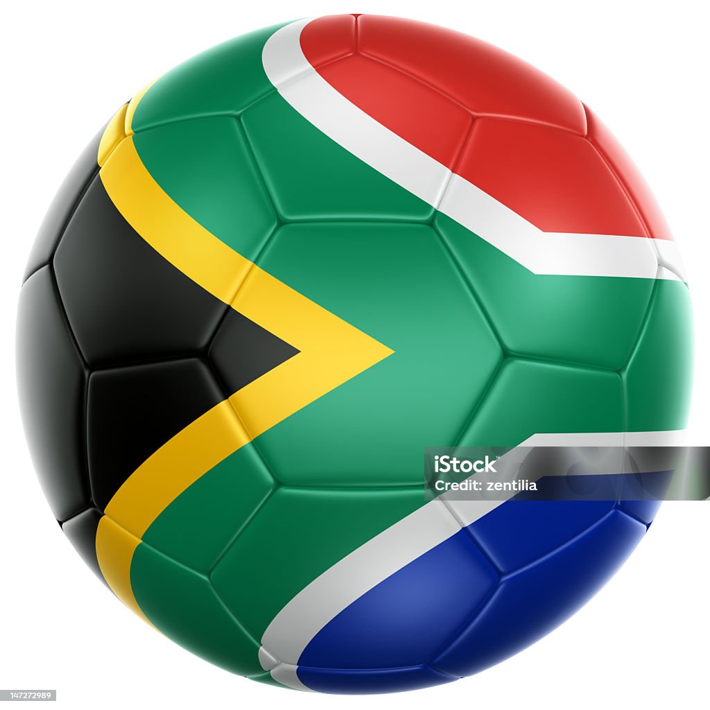 South African soccer ball 3d rendering of a South African soccer ball isolated on a white background Soccer Stock Photo