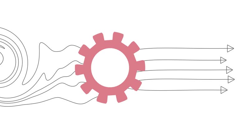 Process of solving, unleashing problems animation. From a complex problem to a simple business solution. Brainstorming video.