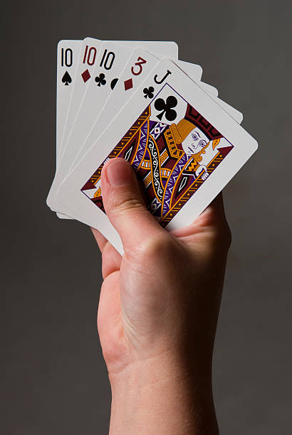 istock Three of a kind in Poker Game 147274321