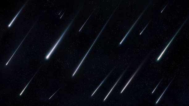 istock Beautiful meteor shower, shooting stars. 1472743500