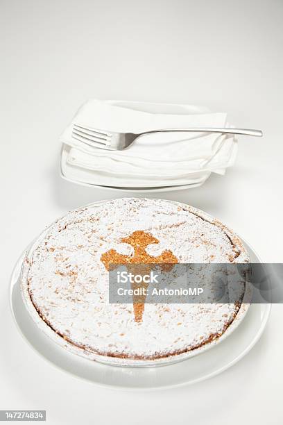 Almond Cake From Santiago Of Compostela Stock Photo - Download Image Now - Backgrounds, Baked Pastry Item, Bakery